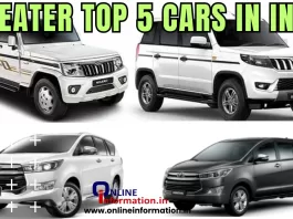 7 Seater Top 5 cars in India